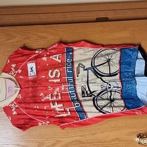 Corvara Cycling Shirt - Red and Blue mens 4xl nwot number 3046
